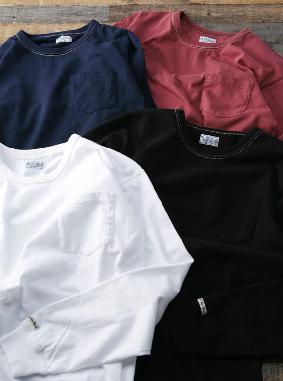 .01 コットン100％による度詰生地を使用した肉厚でコシ感のあるロングスリーブTシャツ