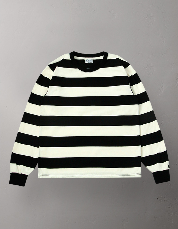 長袖Tシャツ- ボーダー柄 -