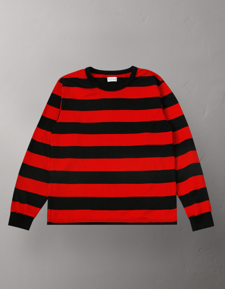 長袖Tシャツ- ボーダー柄 -