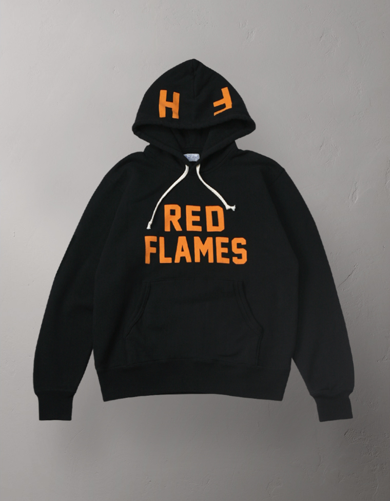 スウェットパーカー 裏起毛- RED FLAMES -
