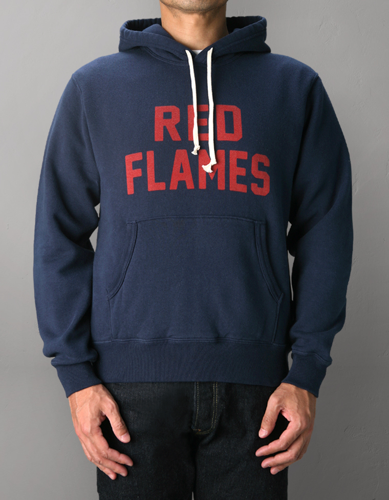 スウェットパーカー 裏起毛- RED FLAMES -