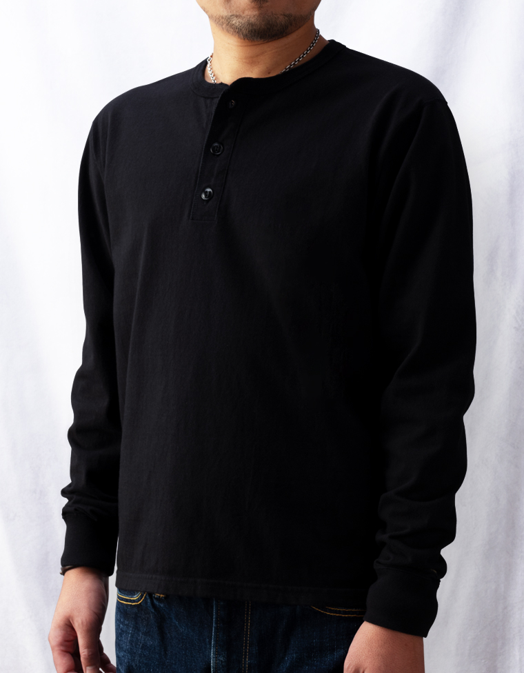 ヘンリーネック ロングスリーブTシャツ