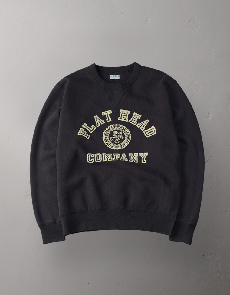 クルーネックスウェット 裏起毛 - FLAT HEAD COMPANY -