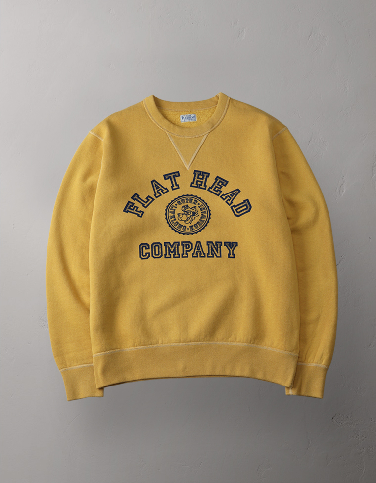 クルーネックスウェット 裏起毛 - FLAT HEAD COMPANY -
