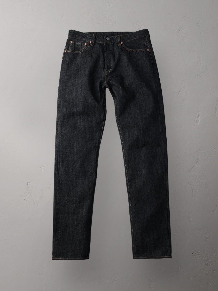 14.5oz 左綾ジンバブエコットン リラックステーパード ジーンズ FN-D112