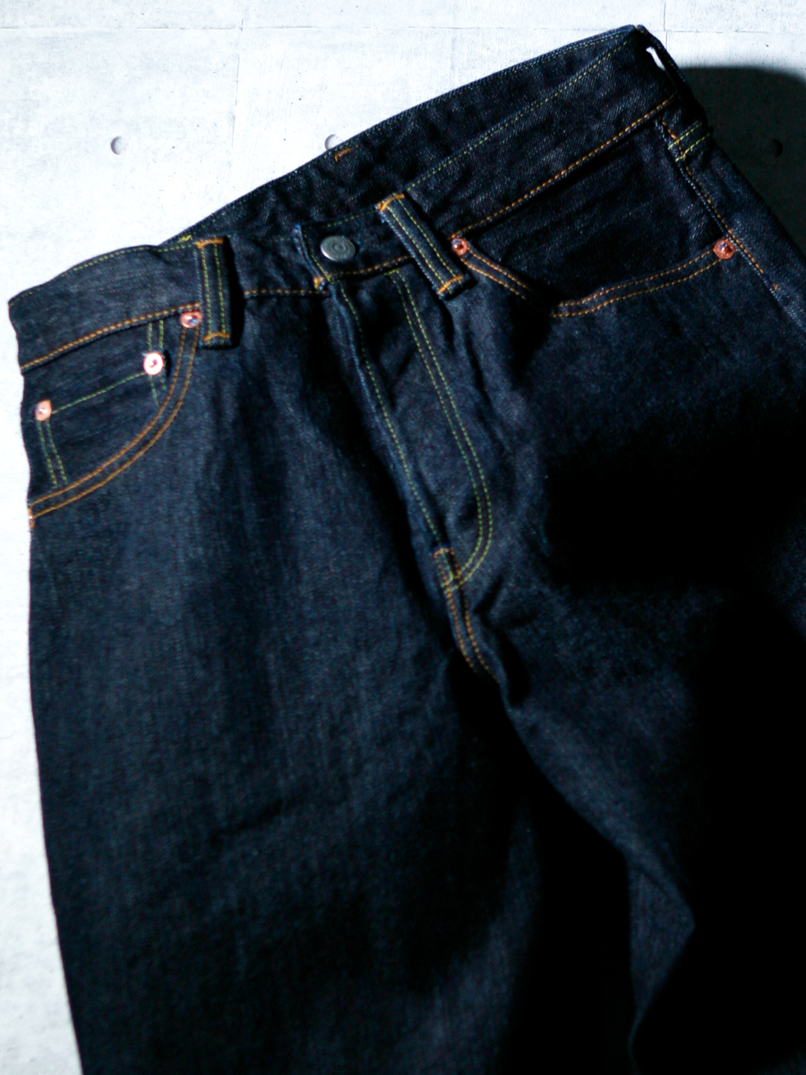14.5oz 左綾ジンバブエコットン ワイドストレート ジーンズ FN-D111