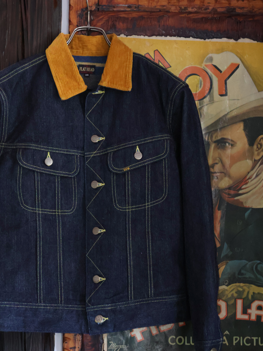 14.5oz 左綾ジンバブエコットン デニム ブランケットジャケット FN-OJ-D102