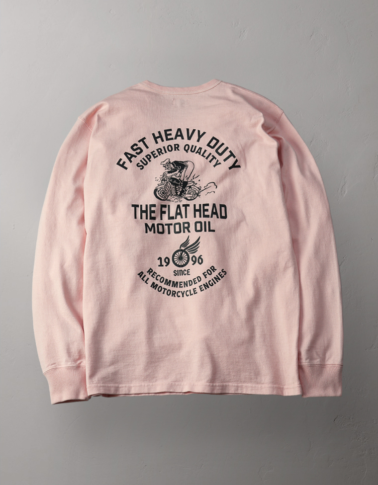 吊り生地 ロングスリーブTシャツ - FH MOTOR OIL -
