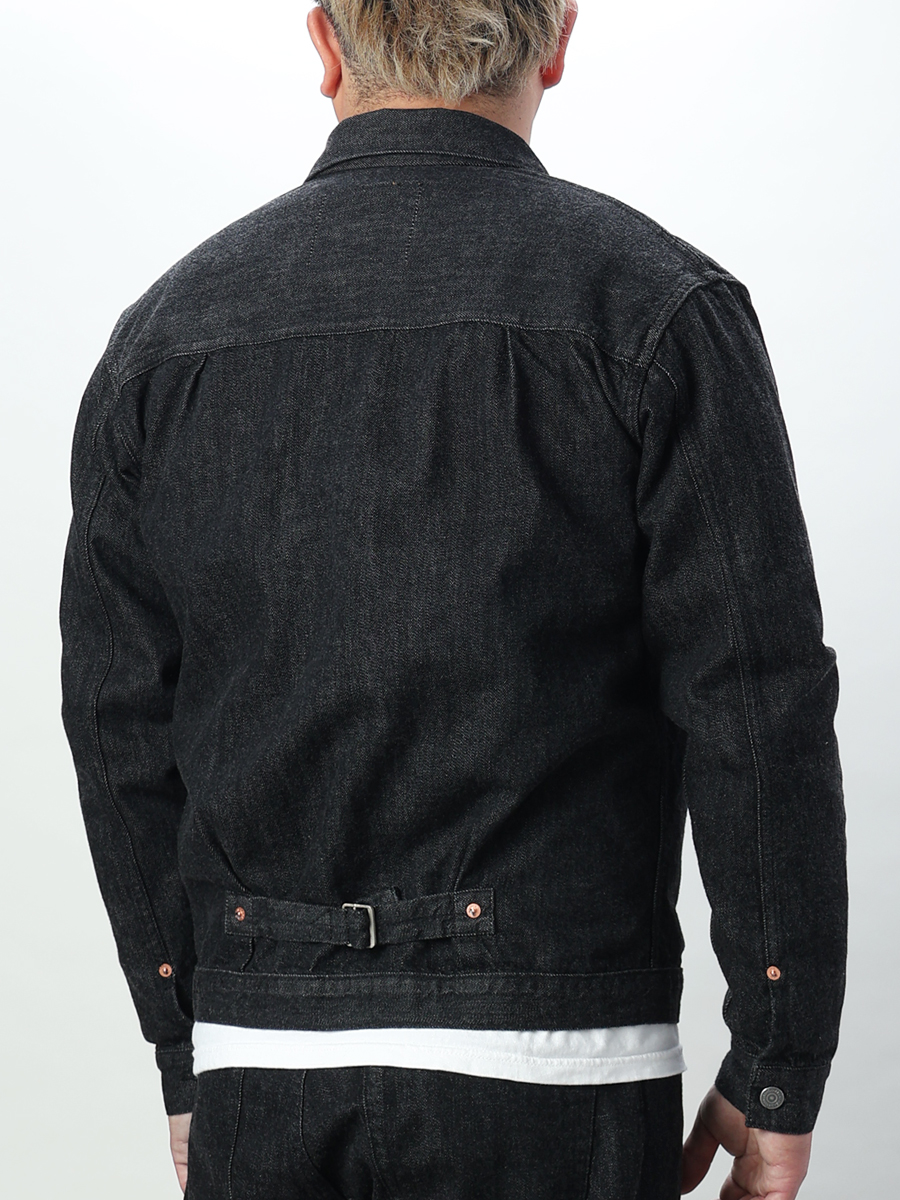 12.5oz ブラックデニムジャケット 40sモデル FN-OJ-DB001