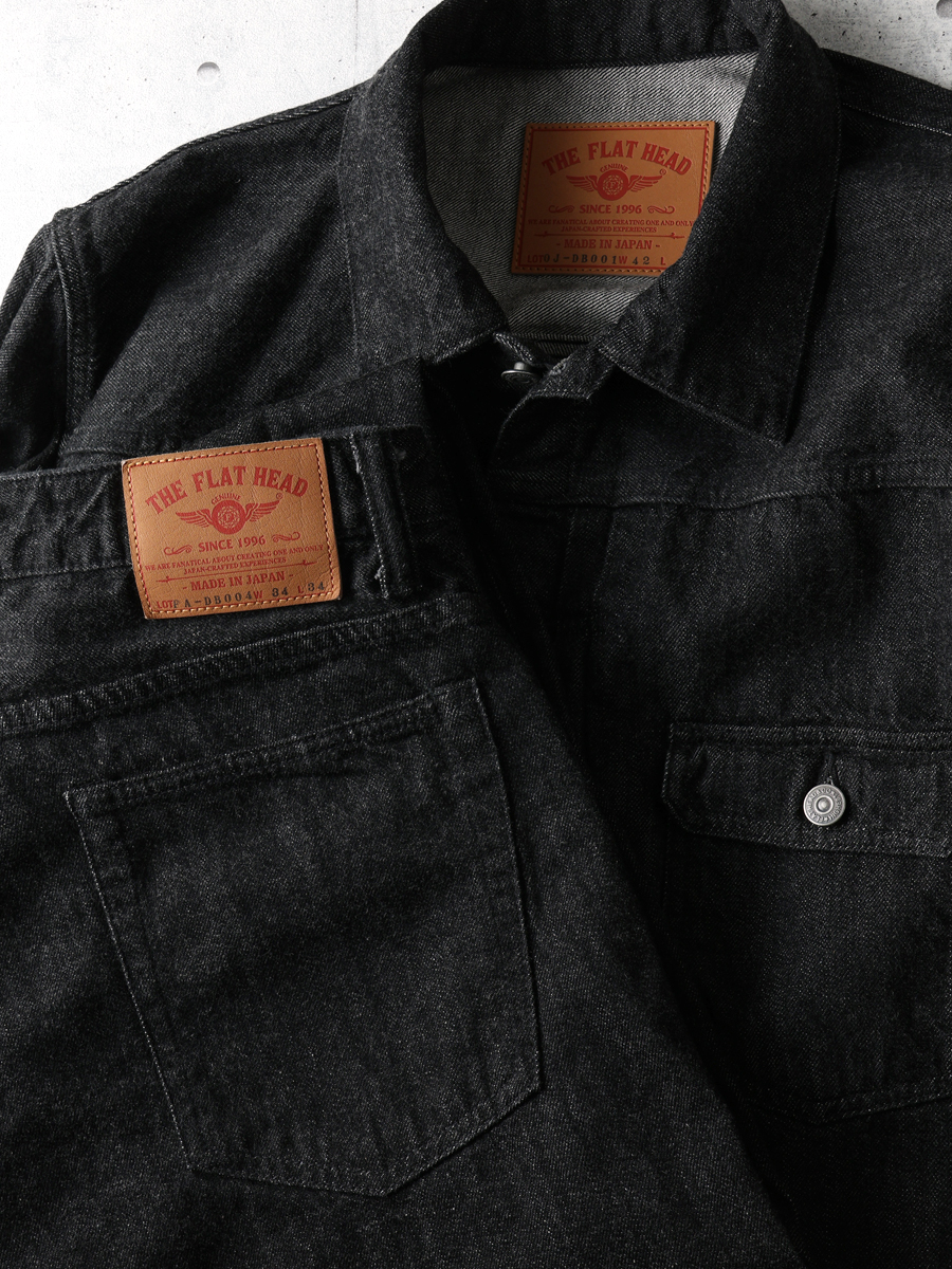 12.5oz ブラックデニムジャケット 40sモデル FN-OJ-DB001