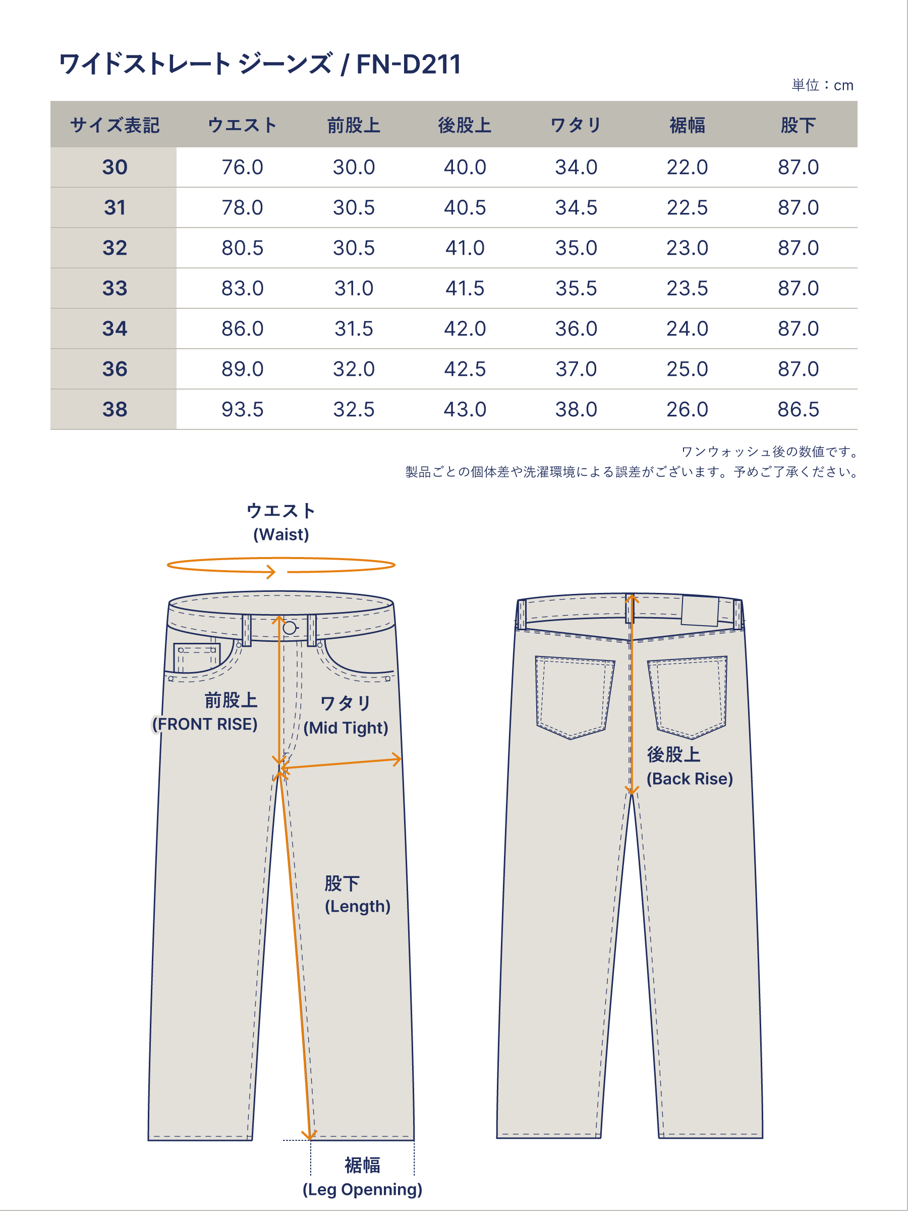 12.5oz 左綾ジンバブエコットン ワイドストレート ジーンズ FN-D211