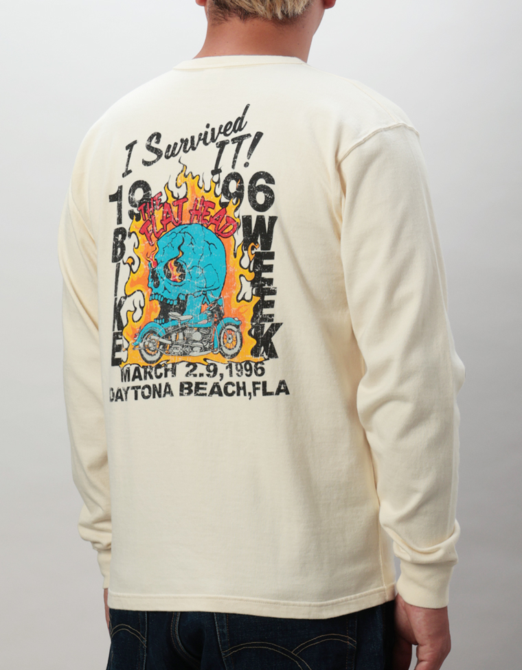 吊り生地 ロングスリーブTシャツ - BIKE WEEK -